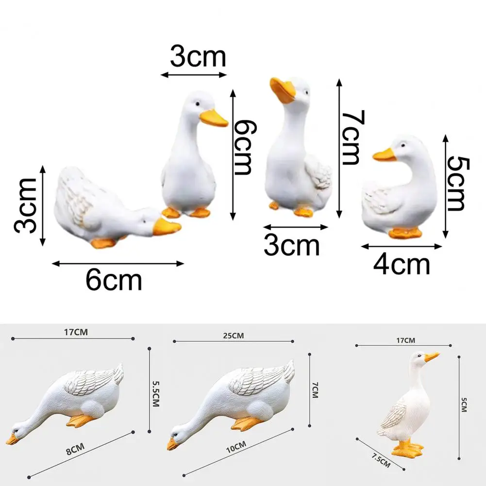 Estatuilla de pato Chic de alta simulación, estatua de pato de larga duración, artesanía de arte, modelo de pato de agua potable para regalos, estatua de pato