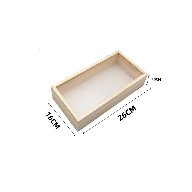 Rectangular Solid Wood Double-Sided Acrylic Display Box