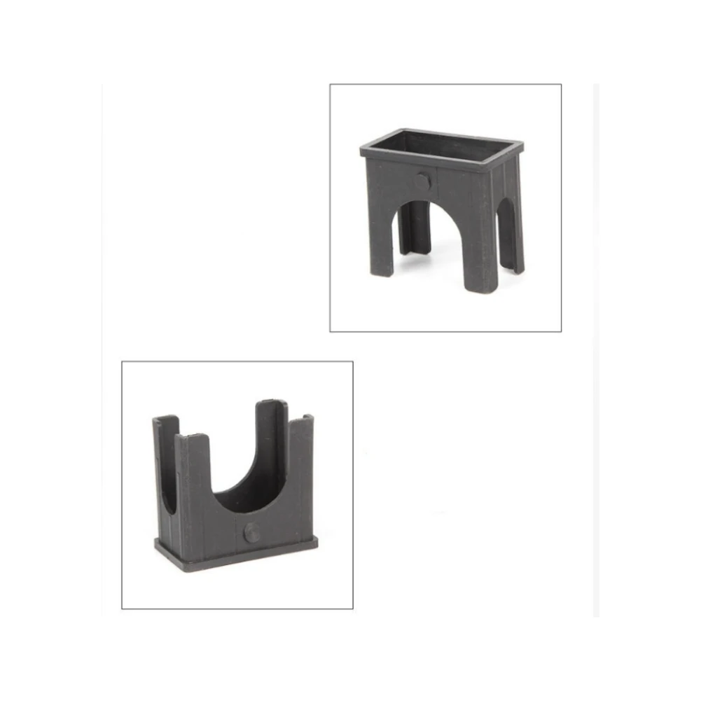 Black ABS Rectangular Tube Reducer for Precise Fit Between 70x40 and 60x30 mm Sections on Fitness Equipment Frames