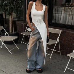 Talenza Women's Backless T-Shirt Vest New Summer Sleeveless Vest Suspender Fashion Slim Streetwear Solid Color Sexy T-Shirt Vest