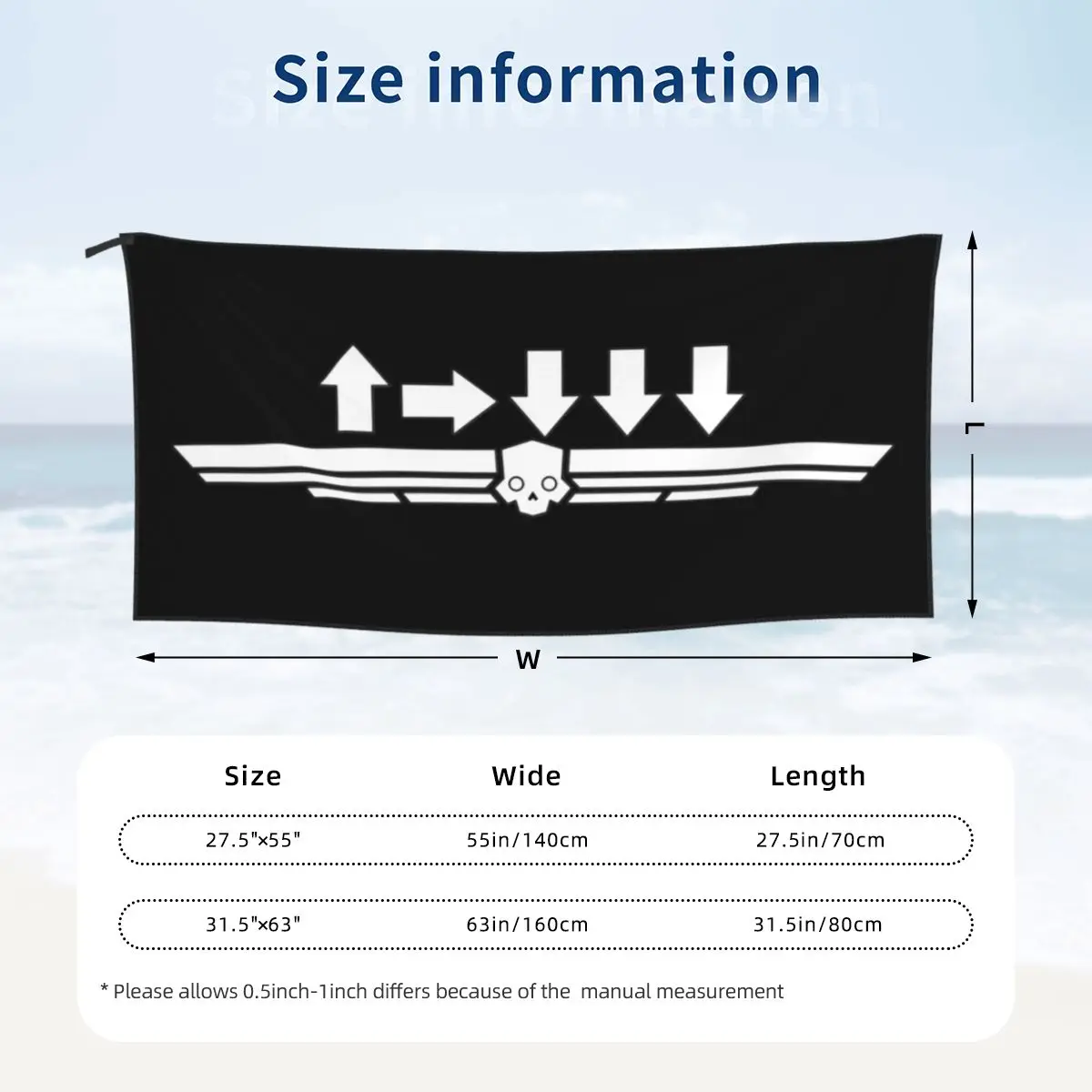 Helldivers 2 The Almighty Beach Towel Soft Microfiber Quick Dry Absorbent Quick Towels For Pool