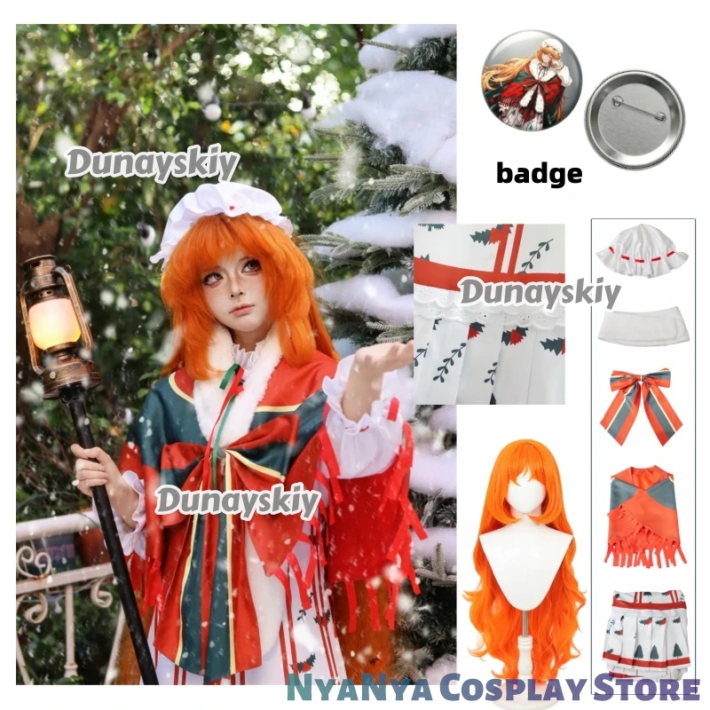 

Limbus Company Christmas Nightmare Ishmael Cosplay Costume Red Cape Dress Set For Halloween Anime Role Play 2026 New