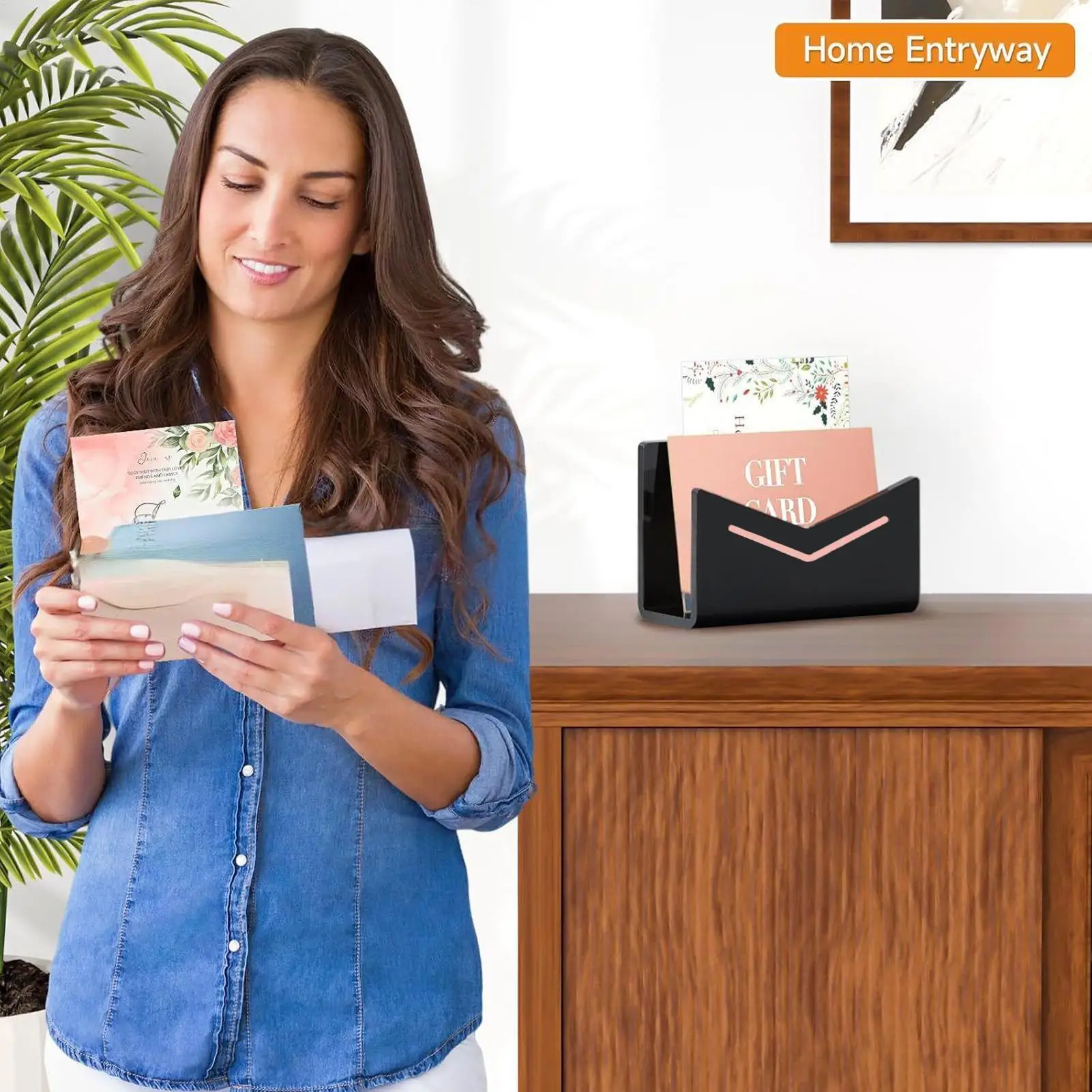 

Настольный держатель для писем, акриловый небольшой настольный органайзер для писем, стеллаж для хранения файлов, сортировщик открыток для документов, бумажные квитанции