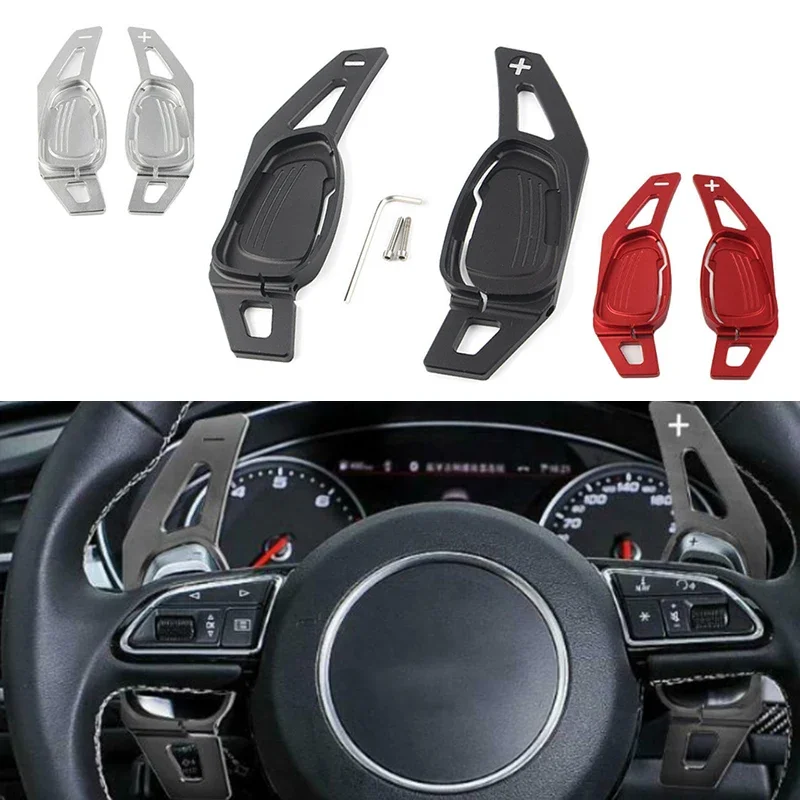 

Для Audi A5 S5 S3 S6 SQ5 RS3 RS6 RS7 автомобильный Стайлинг алюминиевое автомобильное колесо переключения передач рычаг переключения передач красный черный 2 шт.