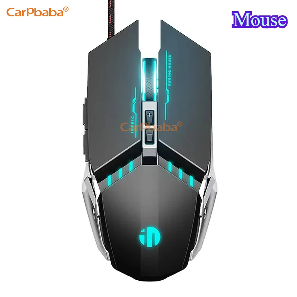 

CARPBABA PW2 Backlit Gaming Mouse 8800 DPI Adjustable USB Wired Silent Mouse With Colorful Breathing Light For PC Laptop Games