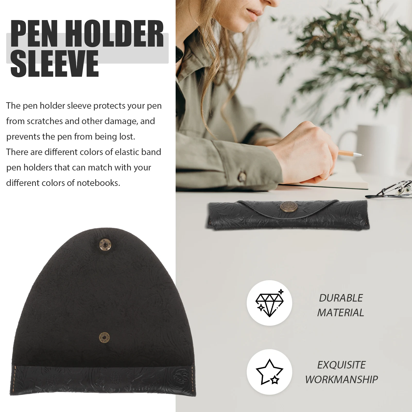 

Сумка-карандаш из воловьей кожи, рукава, защитные держатели, крепление для планшета для ноутбука, черный офис