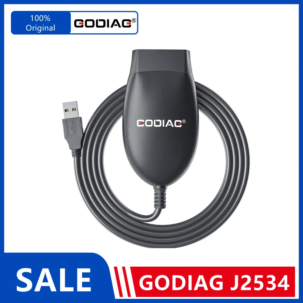 GODIAG J2534 Compatible with J2534 Passthru & ELM327 Diagnose J1979 Compatible Vehicles Switch Mode Automatically