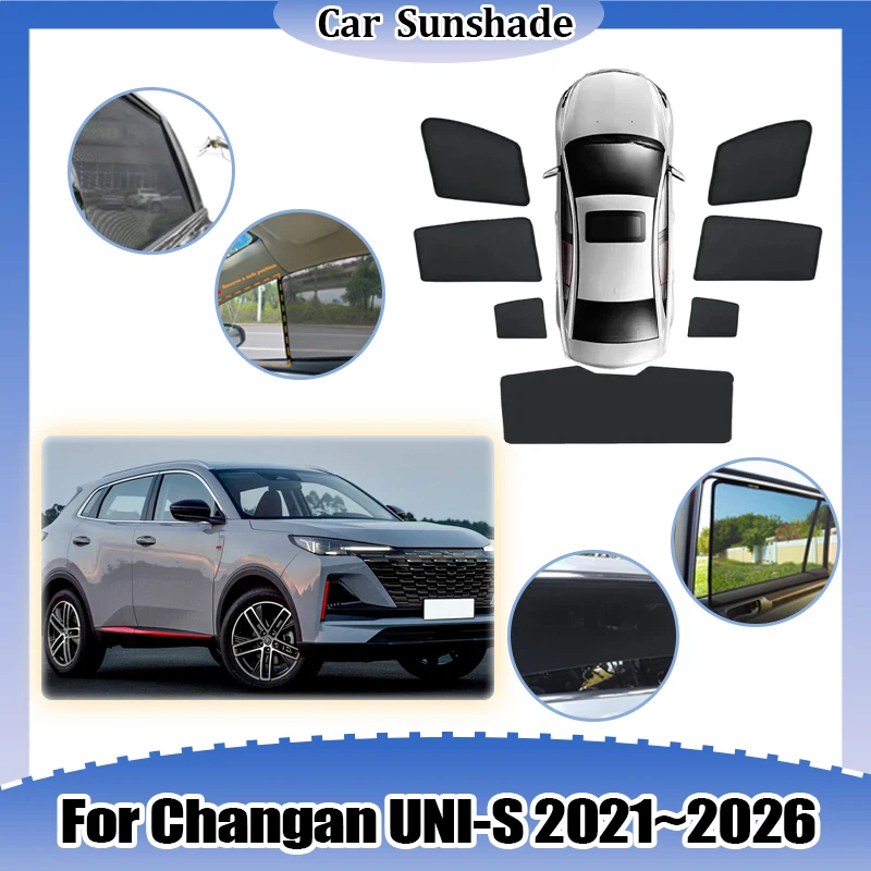 

For Changan UNI-S 2021 2022 2023 2024 2025 2026 Sun Visors Windshield Window Shade Privacy Curtains UV Protection Accessories