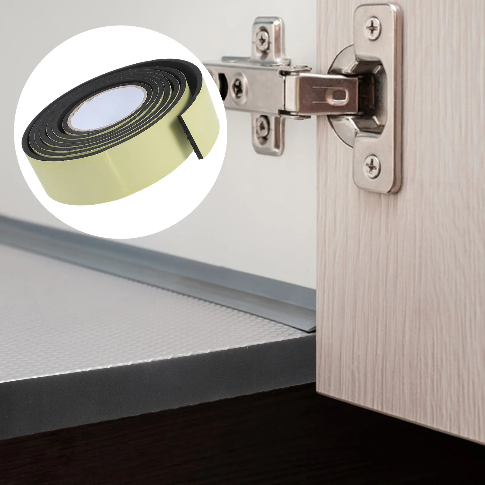 

1 Roll Black Foam Adhesive Tape Thick Cushioning Strip for Door Window Sealing Weather Stripping Insulation Foam Protective Tape