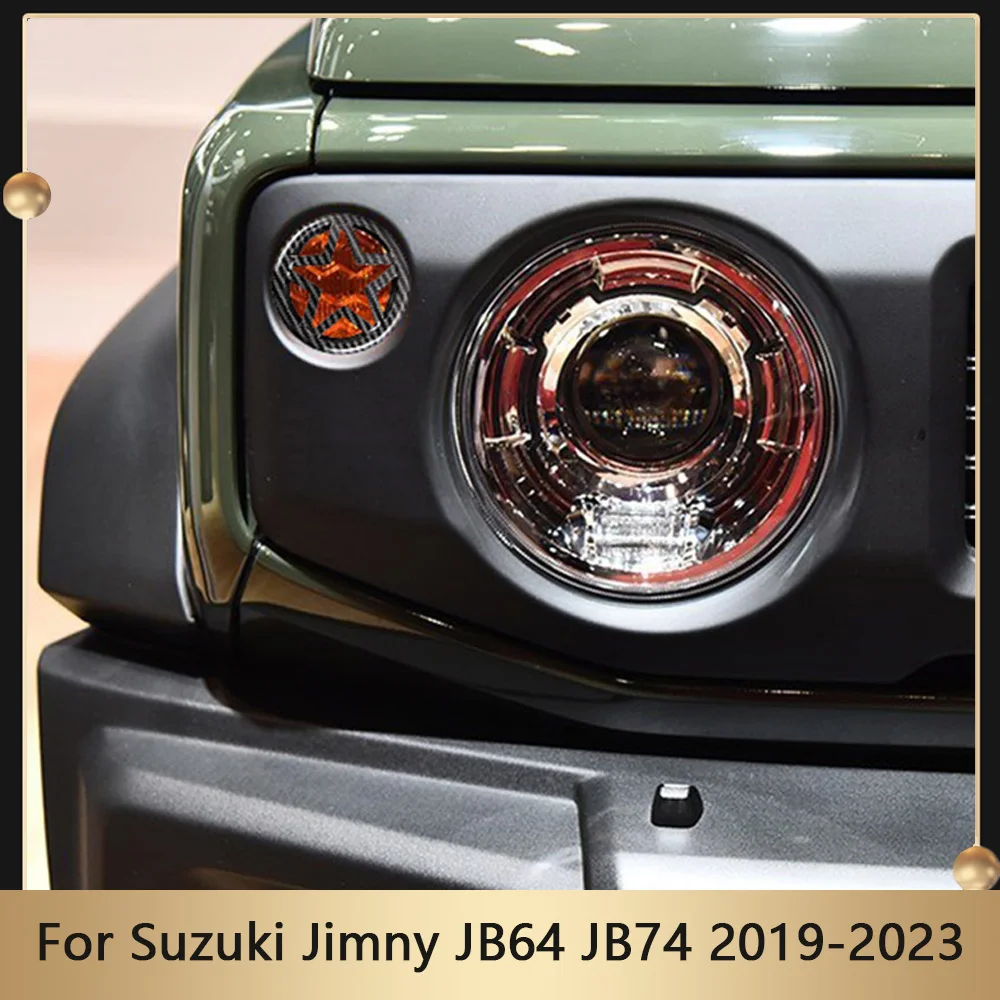 

Car Front Turn Signal Light Lamp Decoration Cover Trim For Suzuki Jimny JB64 JB74 2019-2023 Exterior Accessories