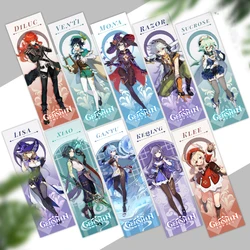 10PCS/Set Anime Genshin Impact Animation Bookmark Jujutsu Kaisen Book Marks Holder Stationery