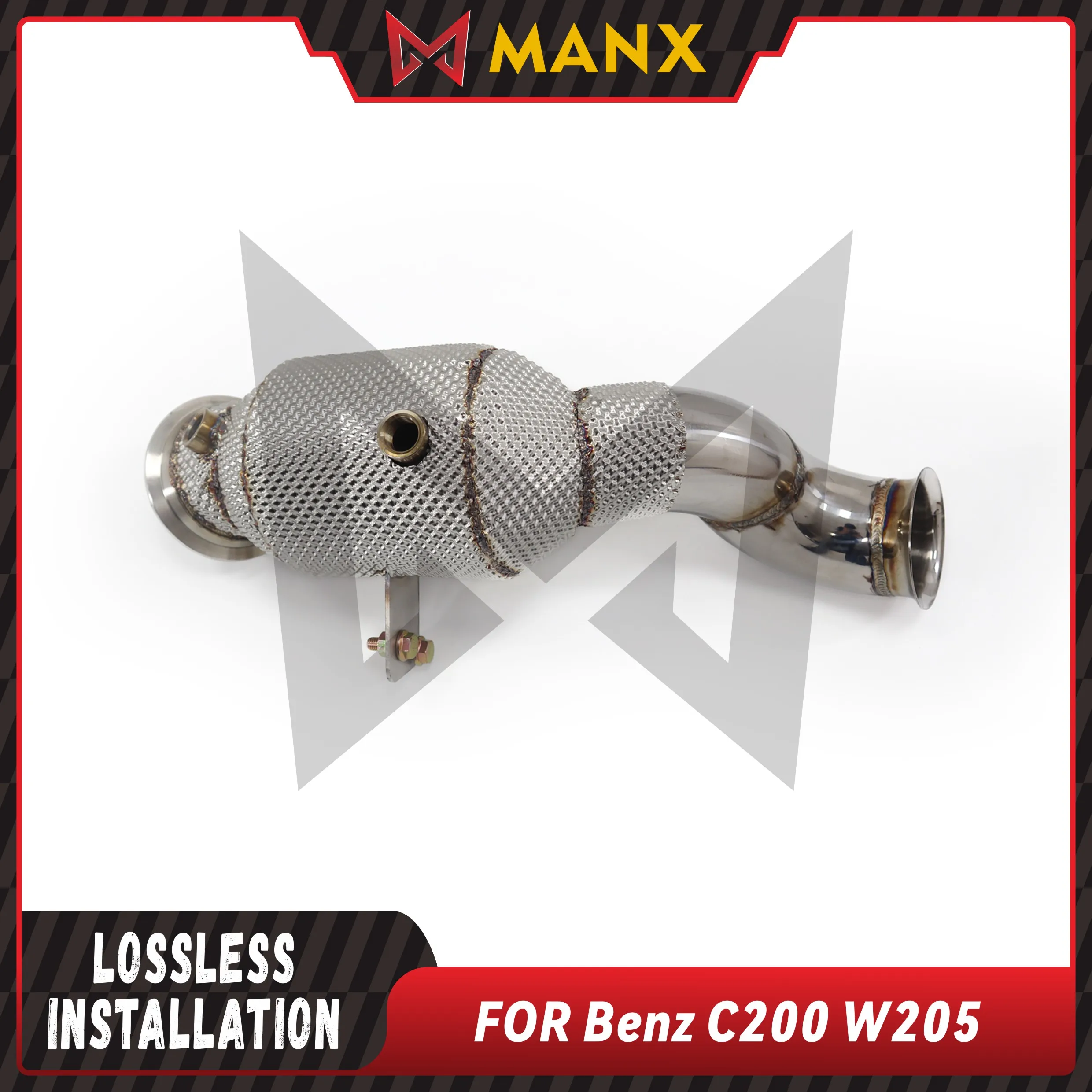 

MANX SUS Downpipe Suitable for Benz C200 C250 C300 W205 2.0T LHD With Heat Shield Racing Pipe Performance Exhaust System