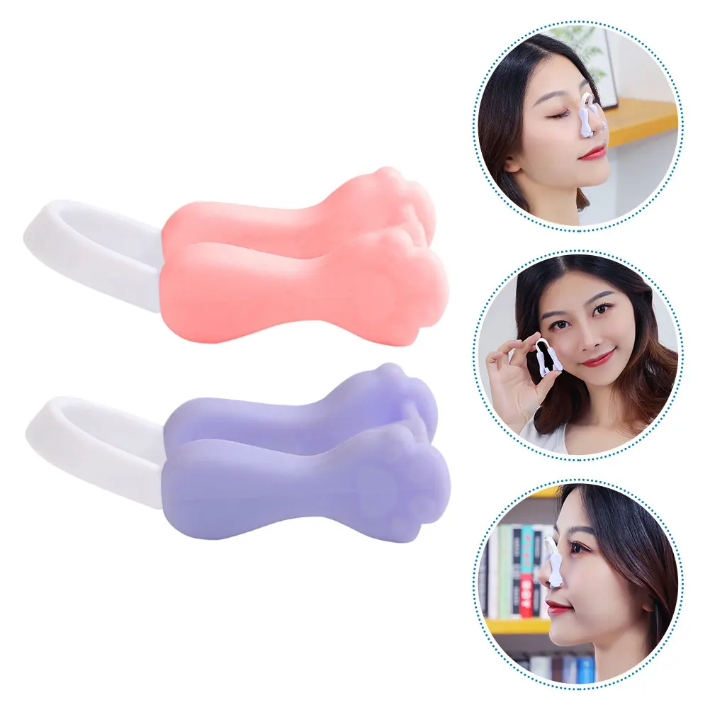 

2pcs Slimming Clip Ergonomic Design Clip Beauty Tool Premium Silicone Nose Corrector Nose Shaper Clips For Daily Use