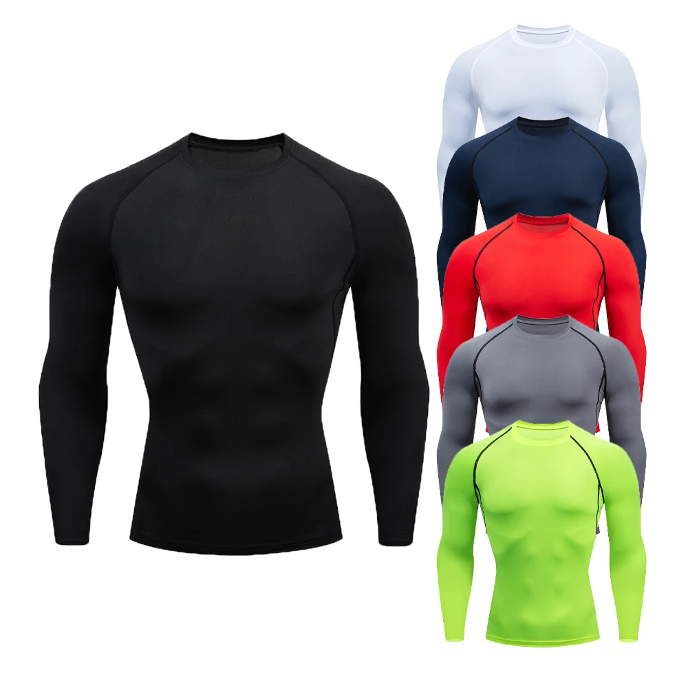 

Men's T-shirt Men Running Sport T Shirt Men Compression Fitness Tops Tee Quick DryTight Training Gym Sport Running Shirts Jersey