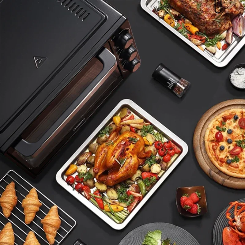 Piekarnik elektryczny o pojemności 32 litrów, z zbiornikiem ekspansyjnym, obrotowym widelcem do pieczenia, wielofunkcyjny, z timerem, do użytku domowego.