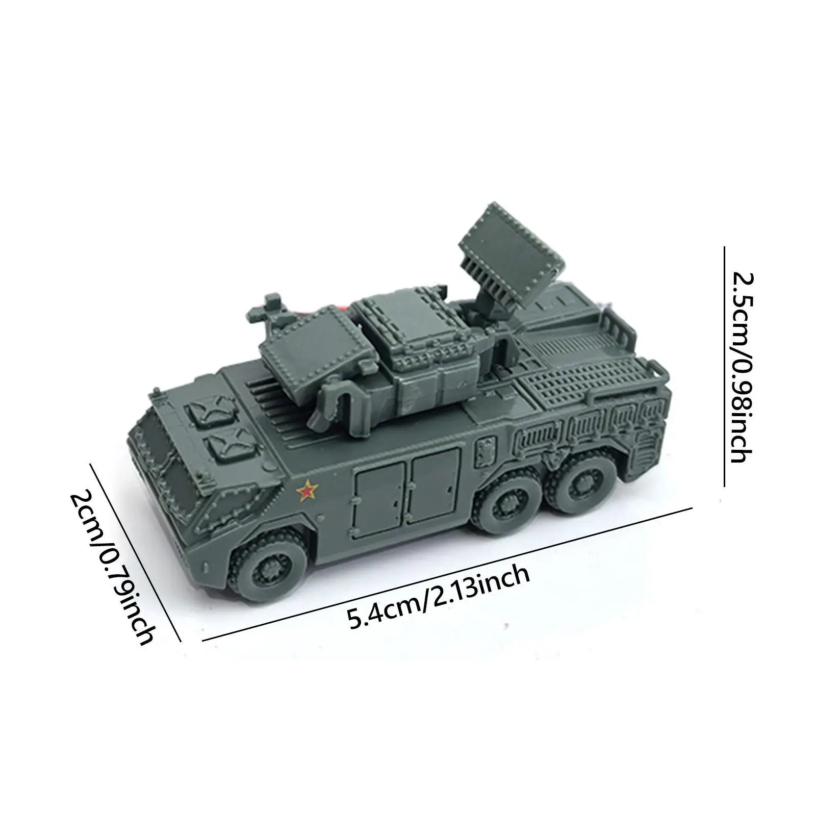 4D Modern Armored Vehicle Model for Kids, Truck Model for Boys Toddlers, 4x1:144