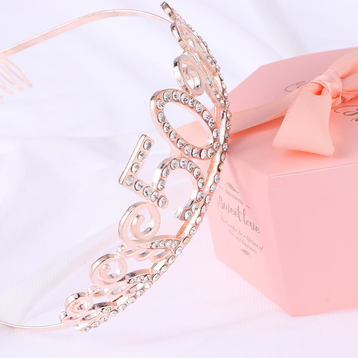 

Crown Hair Comb Rhinestone Headbands Queen Tiara Crystal Women Accessories Birthday Party Gift Anti Rust Non