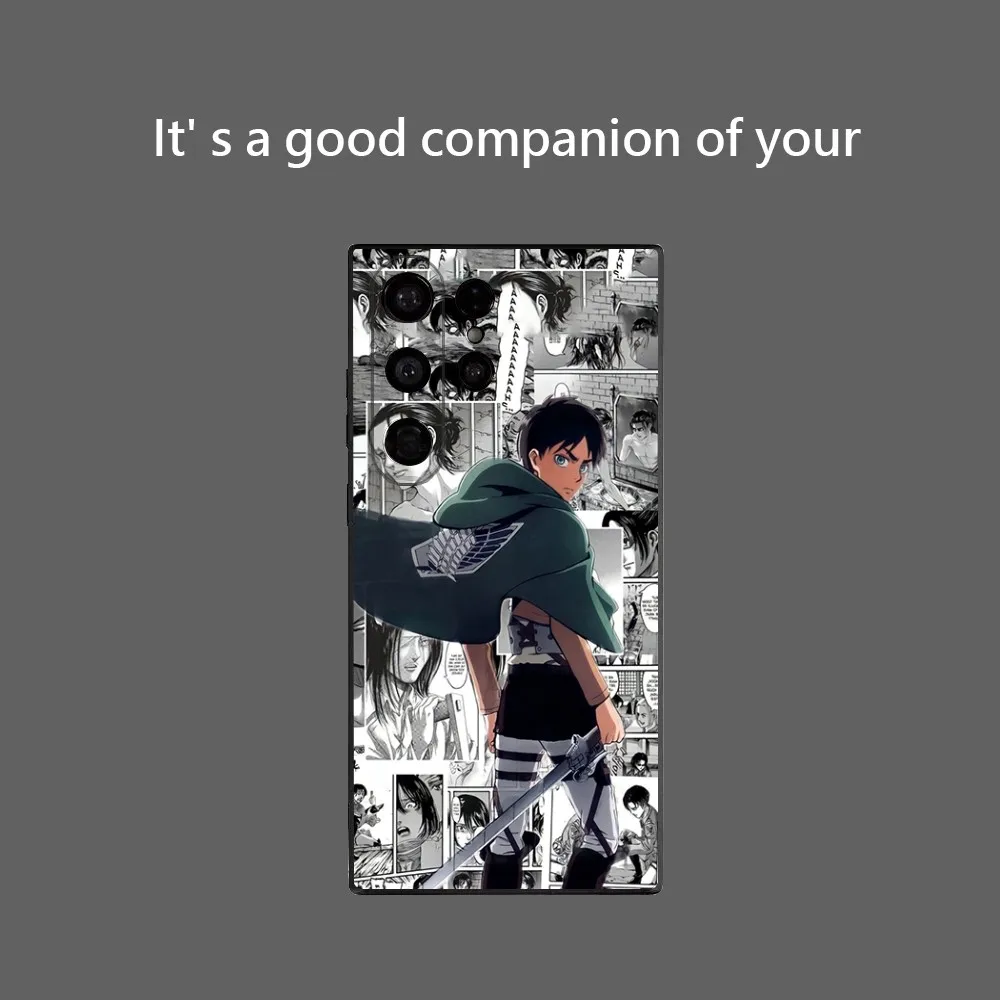 E-Eren J-Jaeger-ER Phone Case for Samsung Galaxy S25 Ultra S22 S23 S24 Ultra S21 S20 5G Protective Soft Silicone TPU Funda