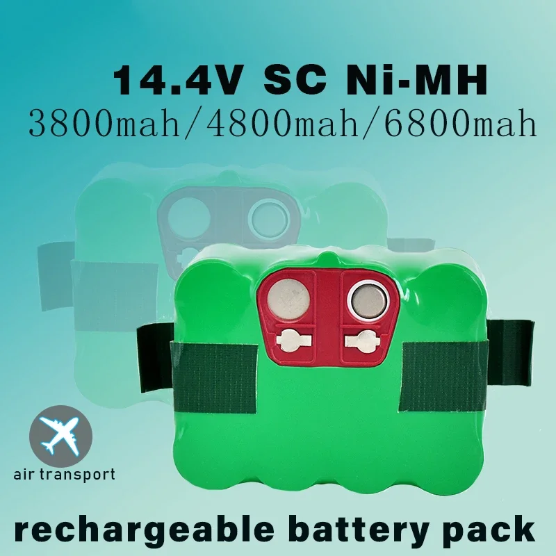 

Free Shipping Rechargeable Battery SC 14.4V3800mAh/4800mAh/6800mAh NI-MH for Robot Vacuum Cleaners, KV8, XR210, XR210A, XR210B,