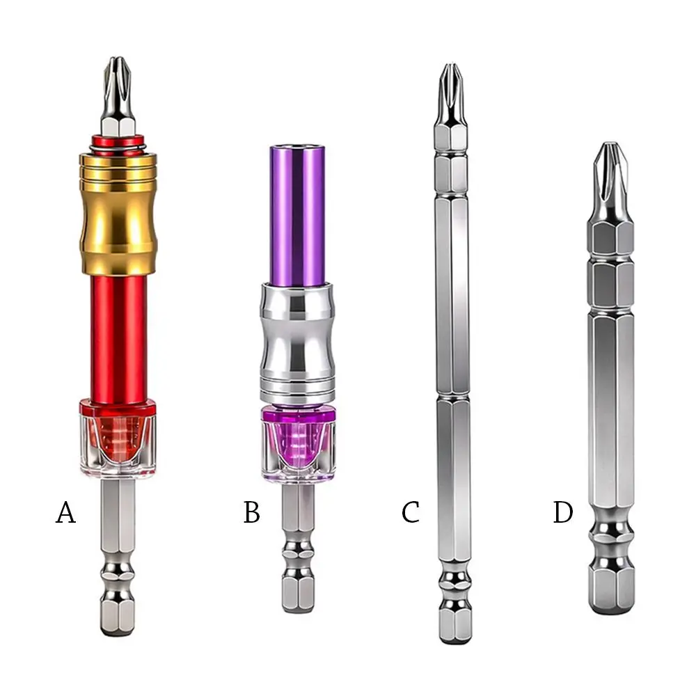 Self-Locking Sleeve 3-in-1 Bit Set Strong Magnetic Universal Quick Connect Magnetic Screwlock Driver Screwdriver Head