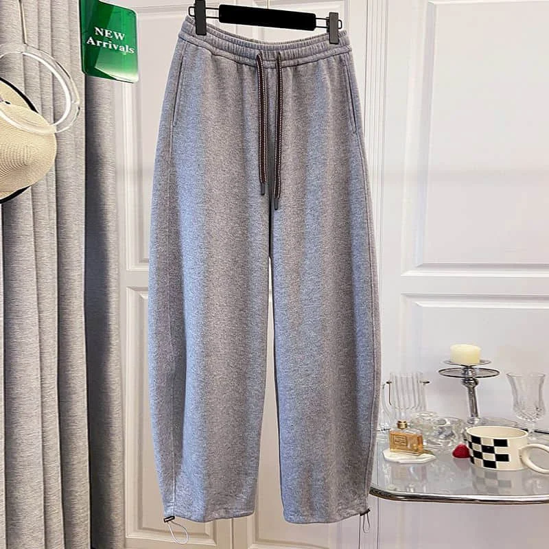 

Sporty Pants Chic Y2k Elastic Waist Hiphop Harem Pants Sweatpants Drawstring Trousers Korean Style Streetwear Women Clothing