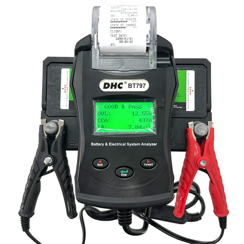 

DHC BT797 Battery/Electrical System Tester Car Battery Tester with Printer Charging Cranking System Tester