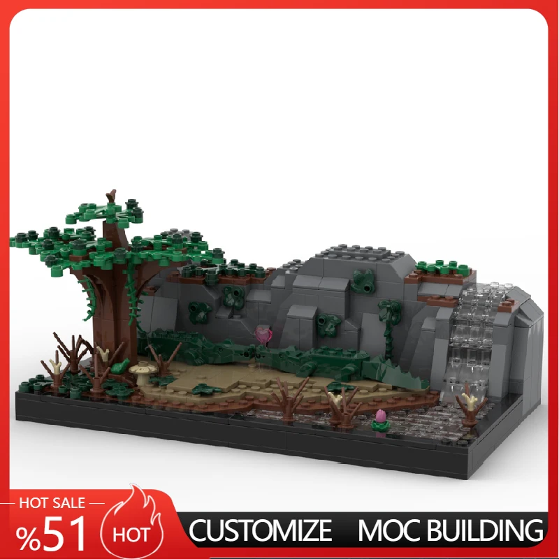 

Набор для сборки «Звездные бои: База на болотистой местности» (453 детали), модульный конструктор MOC, развивающая игрушка для мальчиков, подарок на Рождество