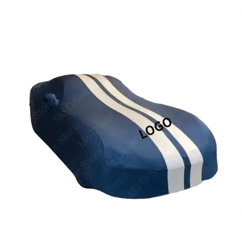 

Car Cover Stripe Stretch Cloth Sedan Coupe SUV Covers Indoor Use Dust Protection Accessories Universal New Customize Decoration