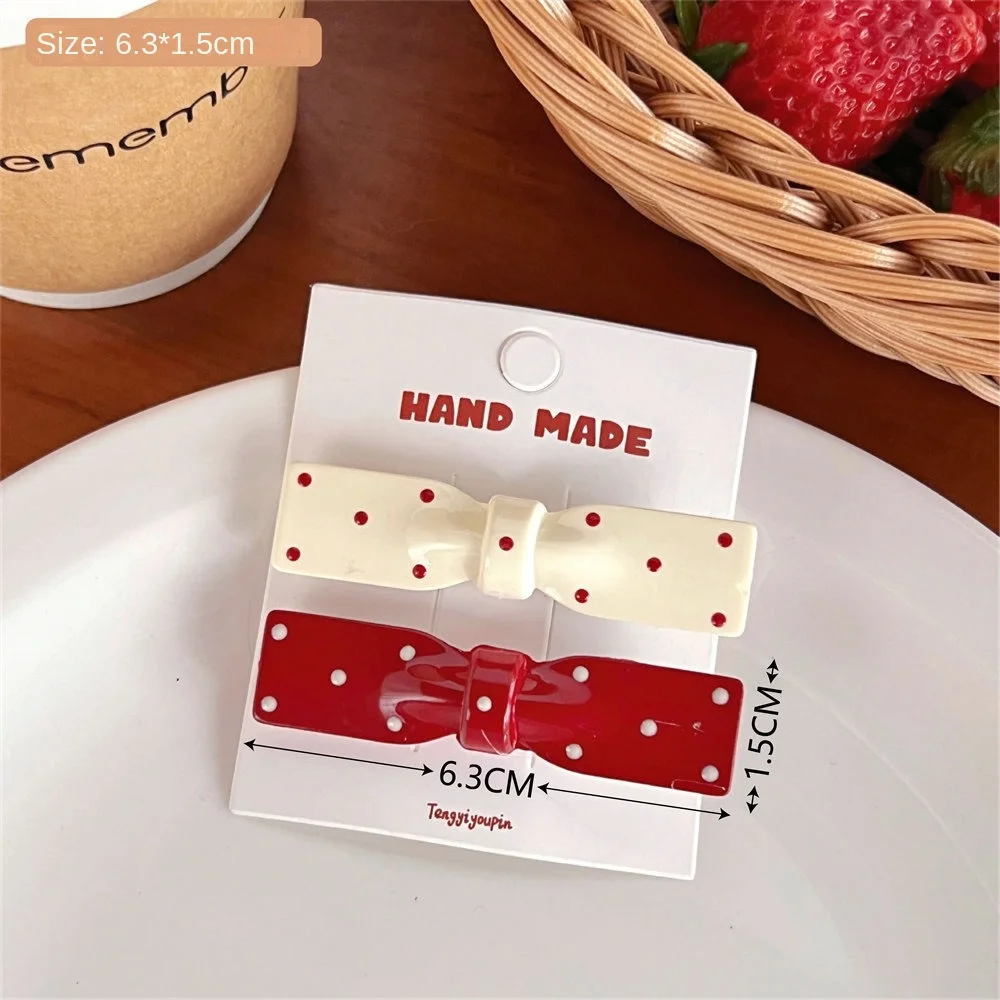 New Bowknot Hairpin Red Star Headwear Hair Styling Tool Gift