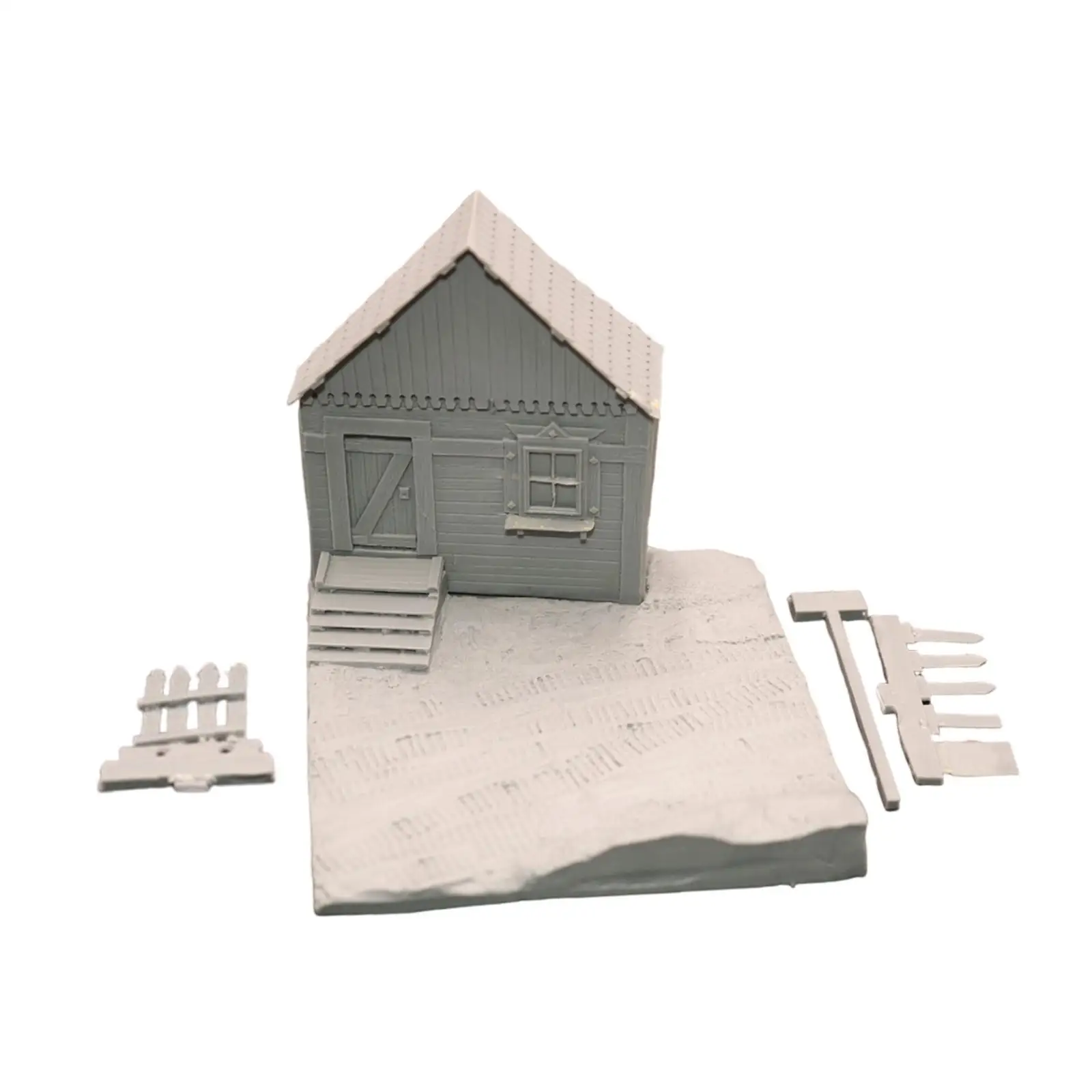 1:72 kit de modelo de casa em miniatura, modelo de construção, brinquedo em branco, sem pintura, layout de cena diy para hobbyist, artesanato, modelagem
