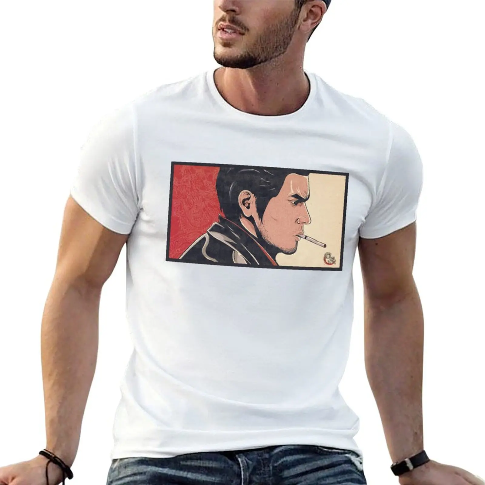 Kazuma Kiryu Yakuza Print T-Shirt Summer Sports Quick Dry T-Shirt