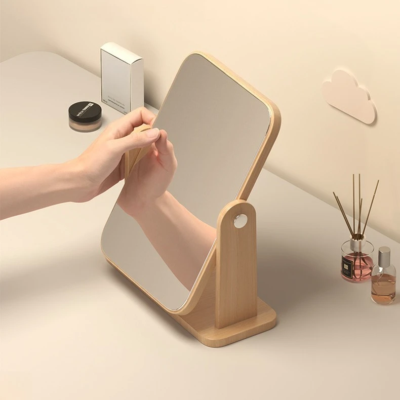 

Travel Makeup Mirror with Stand Magnifying Double Sided Portable Table Desk Countertop Bathroom Shaving Mirror Household