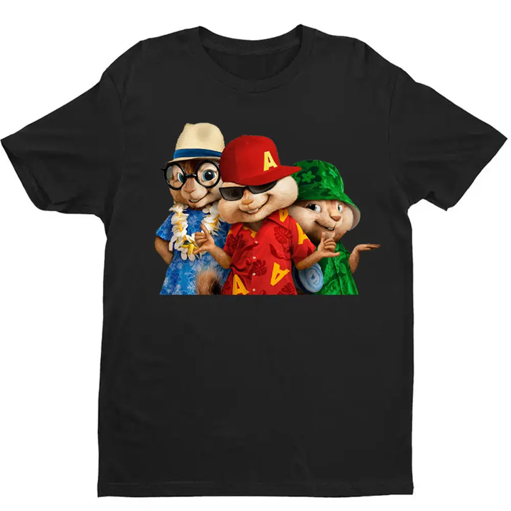 Alvin and The Chipmunks: The Squeakquel's Unisex Shirt Vintage Classic Fashion Streetwear O-neck Short-sleev Cotton Tee y2k Tops