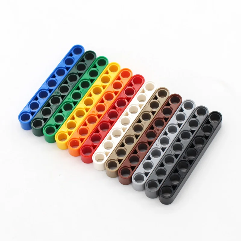 50pcs Technology 32524 Liftarm Thick 1x7 Bricks Model Building Blocks Enlighten Parts Accessories Combination Mechanical