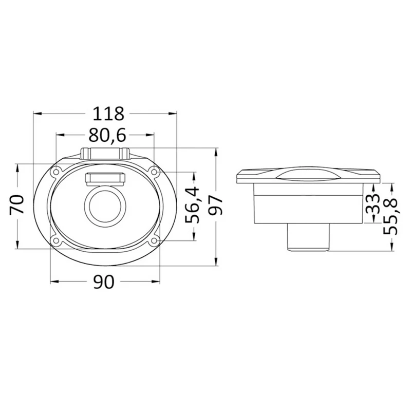 Marine 316 Stainless Steel Transom Shower Box Hidden Deck Mount Boat Shower Kit Corrosion Resistant Durable for Yachts
