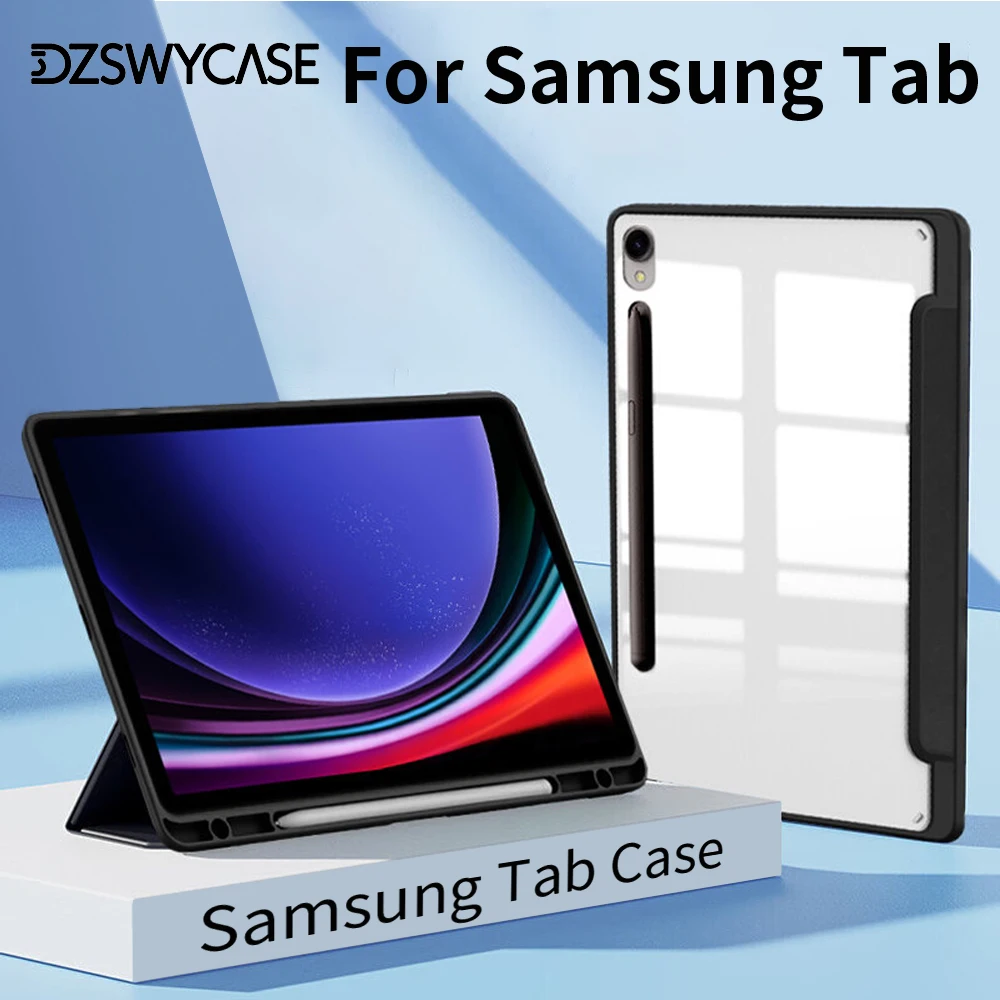 

For Samsung Galaxy Tab S10 Lite S10 S9 10.9" Case Plus 12.4",S7 8 9 11",S6 Lite 10.4",A9 A11 8.7" 11" with Pencil Holder Cover