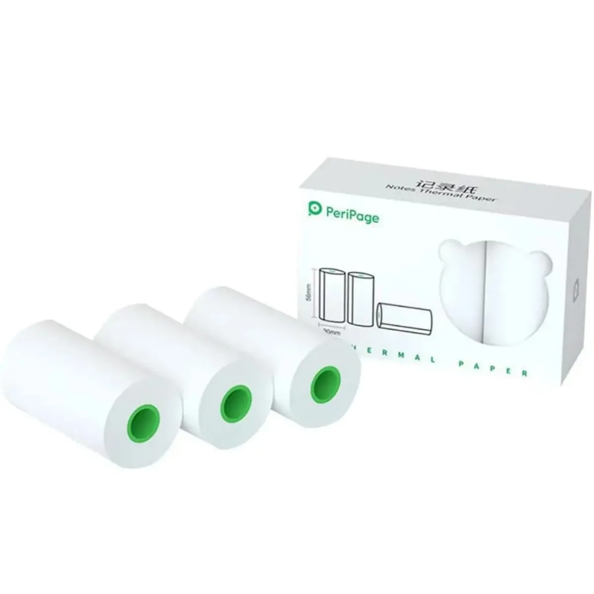 Peripage Mini Printer Paper 3Rolls Non-Adhesive/Adhesive Thermal Paper Color for Peripage A6 Paperang Bluetooth Mini Printer