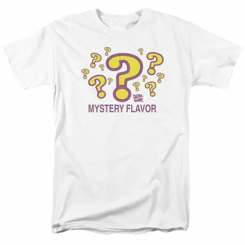 Dum Dums Mystery Flavor T Shirt Mens Licensed Sucker Lollipop Candy White