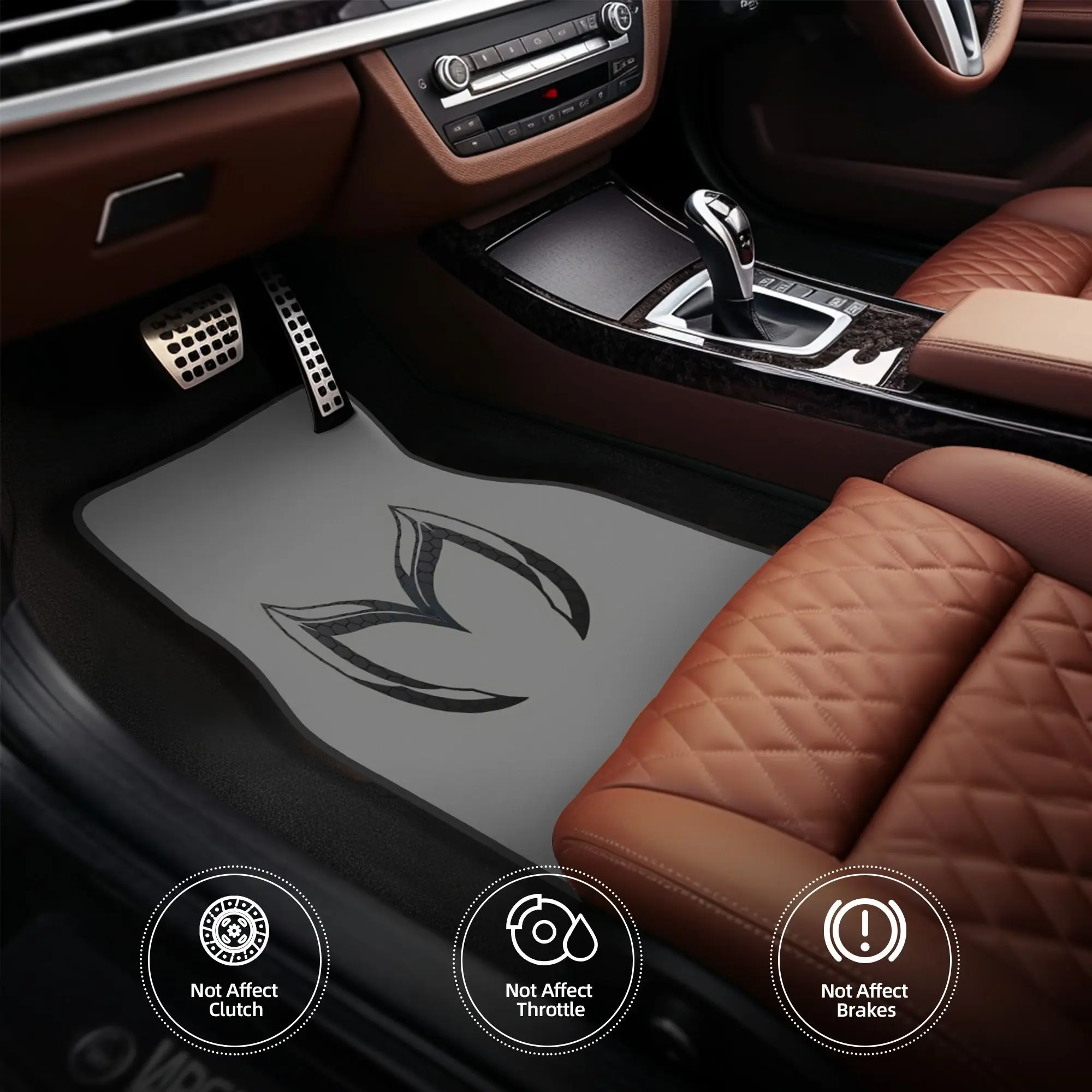 4pcs Set Mazdaspeed MPS Devil Car Floor Mats - Durable Material, Suitable For Cars, Fun Design With MAZDA Logo, Ideal Gift For H