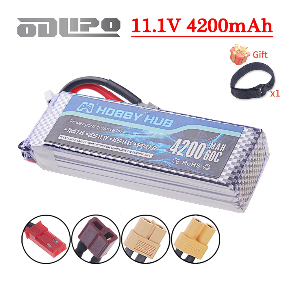 11.1V 4200mah Rechargeable battery For RC Car Boats Drones Airplane Helicopters Toys Parts Upgrade 1500mah 3s 11.1v Lipo Battery