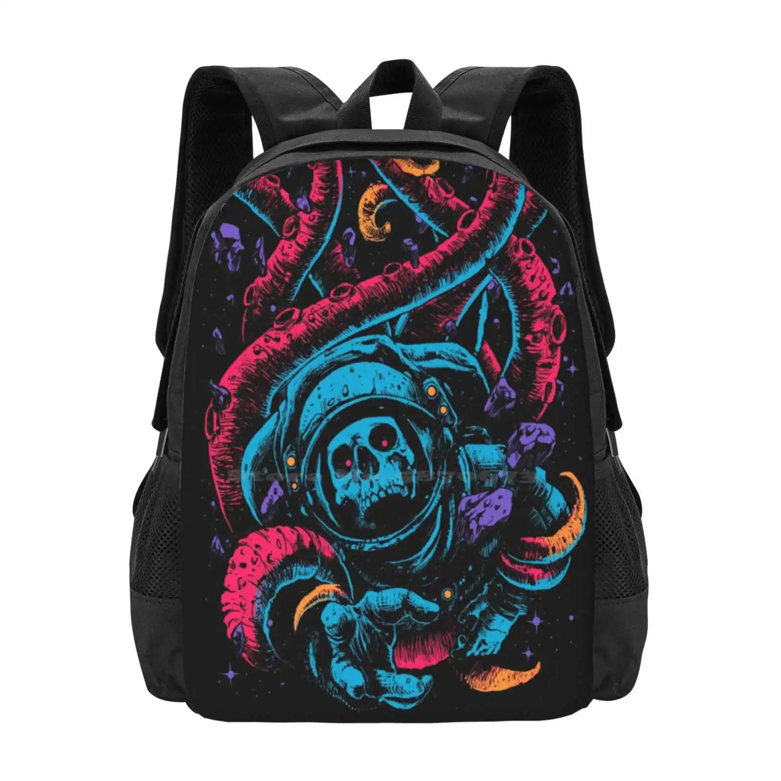 Lost Pattern Design Laptop Travel School Bags Scary Spooky Halloween Science Fiction Funny Abstract Surrealism Surrealist Help