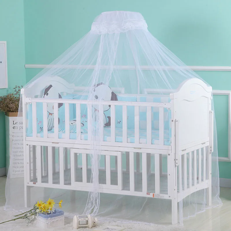 Mosquito Net For Baby Bed Newborn Canopy Bed Net Stand Infant Cot Dome Mosquito Net Hang Bed Curtain Support Foldable Crib Tent