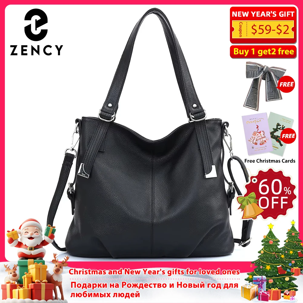 

Zency Soft Genuine Leather Bags Women Simple Classic Shoulder Bag Large Commute Soft Hobo Handbag Female Tote Bag Handtasche