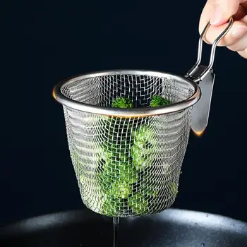 스테인레스 스틸 메쉬 프라이 바구니, 휴대용 튀김 바구니, 국수 튀김 음식 꼬치, 프라이드 치킨 채반 액세서리 