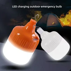 Bombilla LED recargable por USB para exteriores, luz de emergencia, gancho, linterna portátil, luz nocturna, Camping, pesca, 40W, 60W, 80W