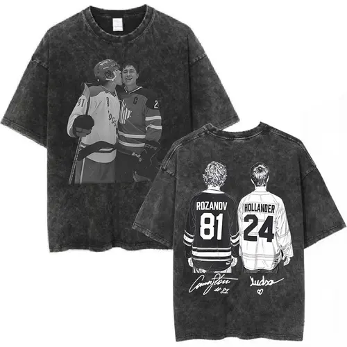 Renaltería calentada Shane Hollander ‌   Ilya Rozanov Hollanov 2481 Camiseta lavada Vintage ropa de hombre camisetas de manga corta Harajuku