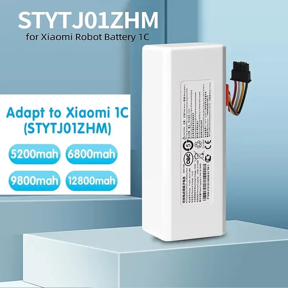 

P1904-4S1P-MM for Xiaomi Robot Battery 1C Mijia Mi Vacuum Cleaner Sweeping Mopping Robot Replacement Battery 5200mAh 12800mAh