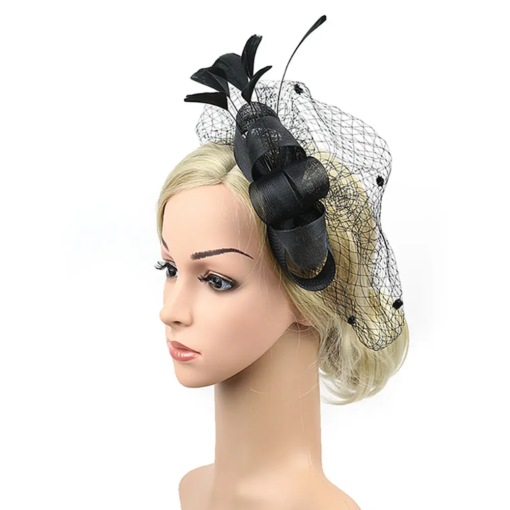 

1 шт. Стильный сетчатый головной убор из марли с дизайнерским оформлением для свадеб, вечеринок, праздничный головной убор для женщин