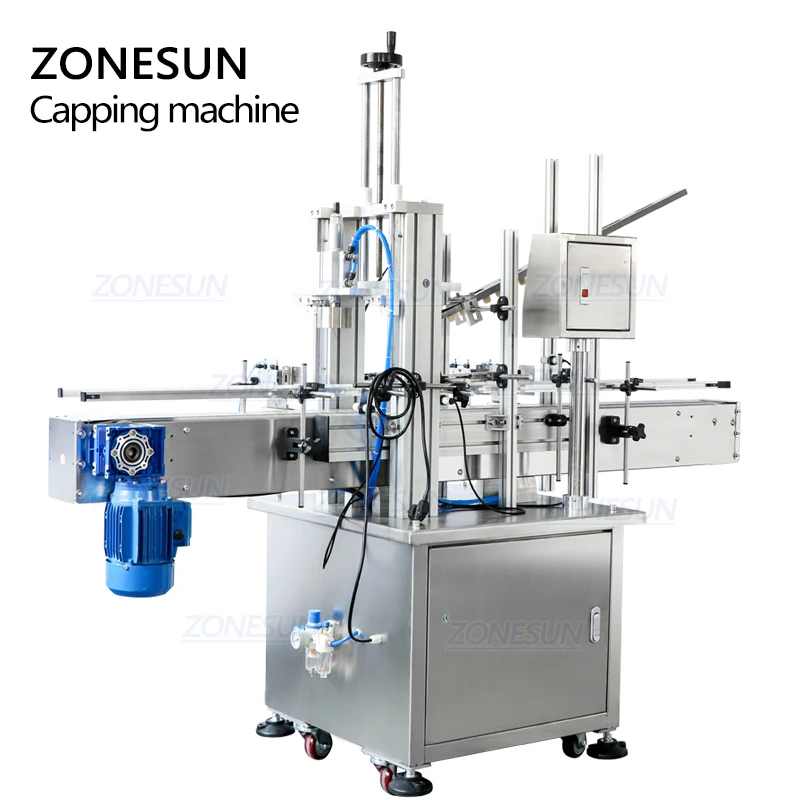 ZONESUN التلقائي ويسكي الفودكا النبيذ الزجاجة الخشبية الفلين الضغط السد آلة الختم مع غطاء المغذية
