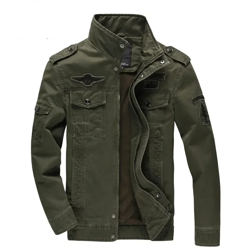 

New 2025 Casual Army Military Jacket Men Plus Size M-6XL Jaqueta masculina Air force one Spring & Autumn Cargo Mens Jackets Coat